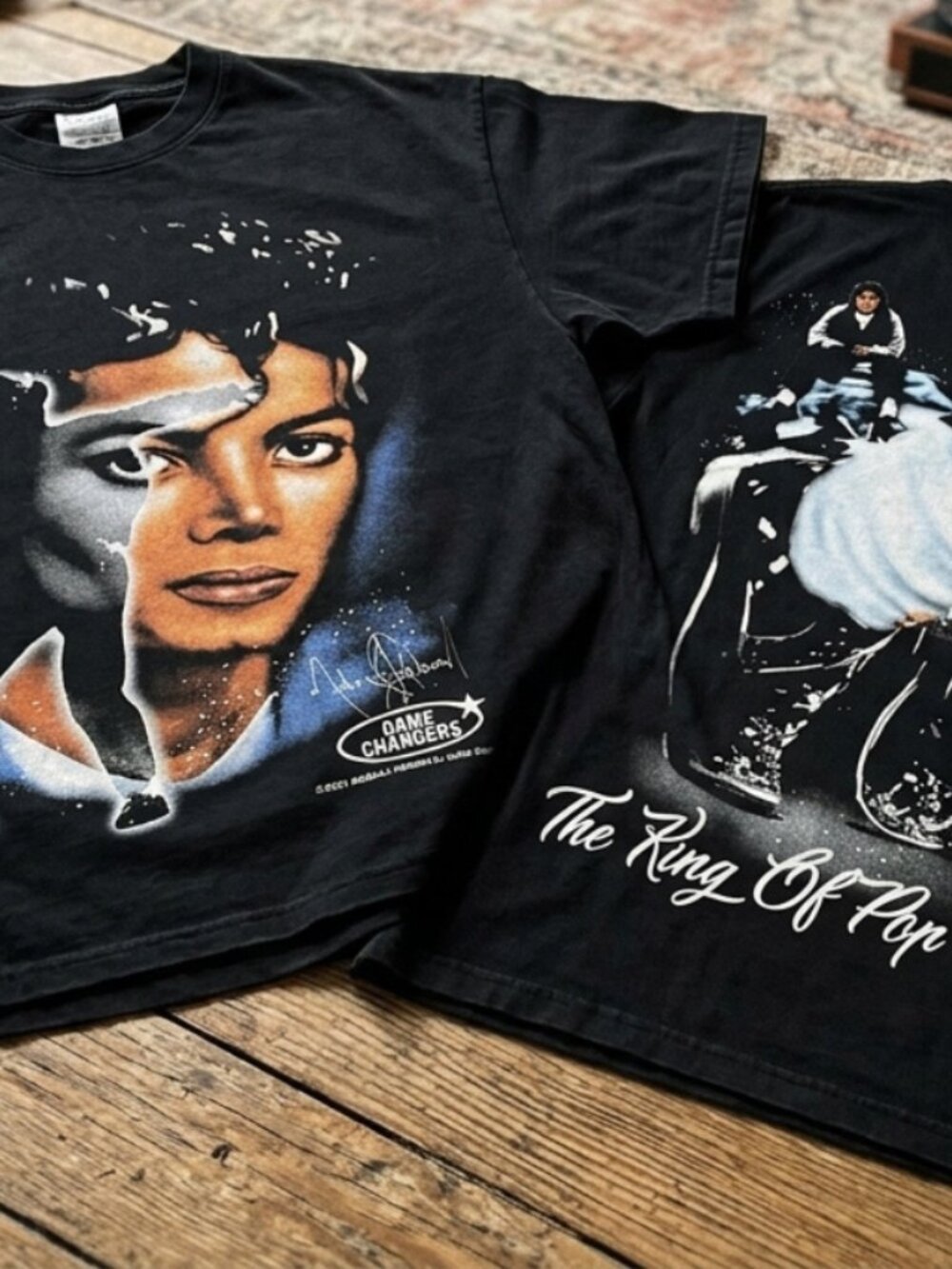 Vintage Michael Jackson King Of Pop Double Sided Rap Tee Y2K Shirt